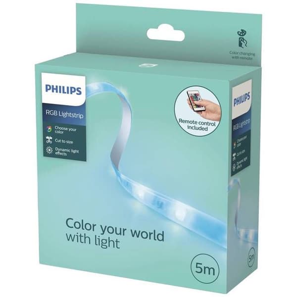 Philips 8720169309869 LED-remsa (komplett set) 230 V 5 m RGB 5 m