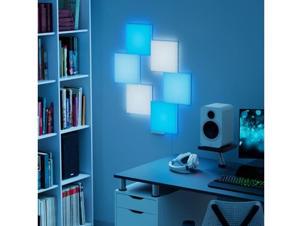 Nanoleaf Blocks Smarter Kit - Lyspanel - LED - 3 W - RGBW-lys - 1200-6500 K - kvadrat (en pakke 6)