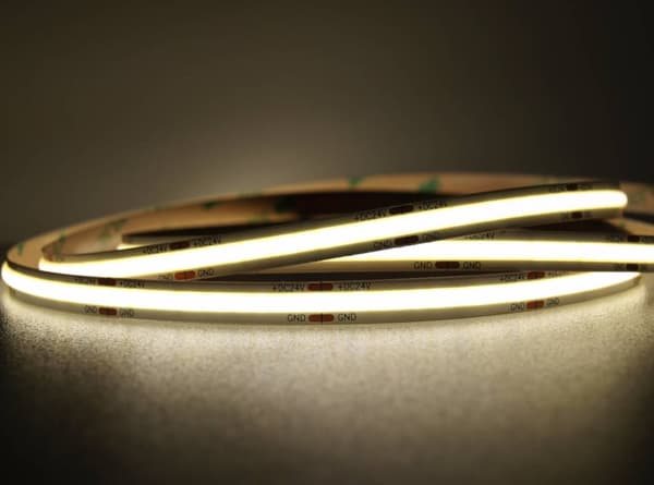 Professionel COB LED strip, 8W 320 chips/m, CRI >90, 24V, neutral hvid, 4000K, IP20, 50m