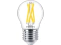 Miniatyrbild 5 av 5: Philips - LED-glödlampa med filament - form: P45 - klar finish - E27 - 3.4 W (motsvarande 40 W) - klass D - varmt vitt ljus - 2200-2700 K