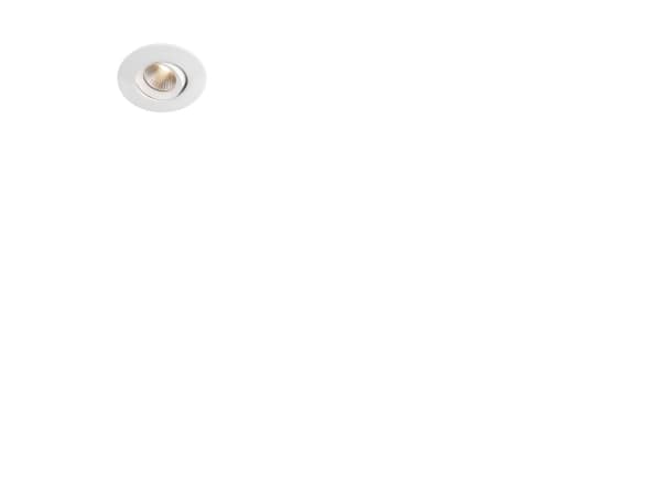 LED-downlight Optic S Quick ISO Hvid Tune 2000-2700K, 230 lm, Ra>95, 3SDCM, 36°, 4,5W, IP44. Fasedæmpbar driver inkluderet