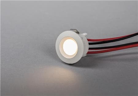 Core Smart LED mini downlight 45° Vit 2700K, 55 lm Ra&gt;90, SDCM3, 1,2W, 350mA. terminalblock 4x0,2-0,75mm2. PROFESSIONAL