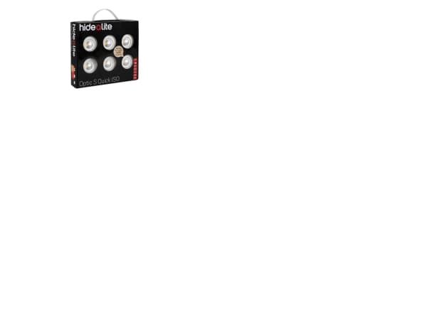 LED-downlight Optic S Quick ISO 6-p Hvid 2700K, 275lm, Ra>95, 3SDCM, 36°, 4,5W, IP44. Fasedæmpbar driver inkluderet.