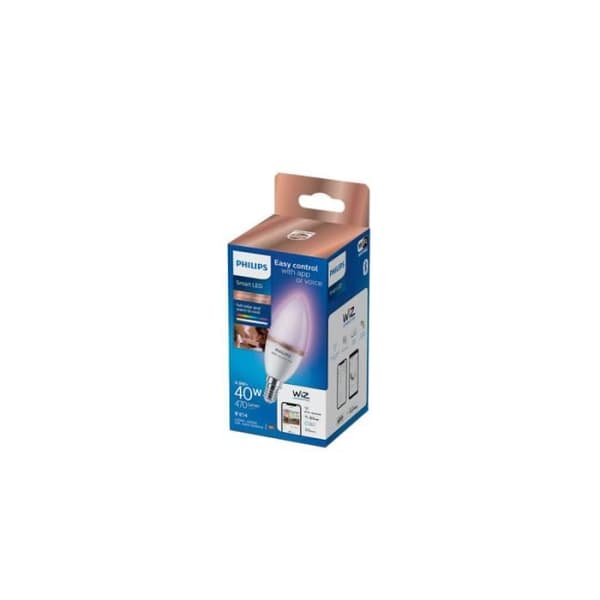 Anslutet ljus LED-lampa PHILIPS - WIZ - EyeComfort - flerfärgad - 4,9W - 470 lumen - E14 - 93208
