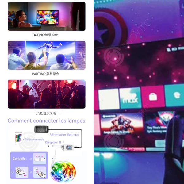 INN LED-remsa 40m med 44-knapps fjärrkontroll 56 lampor per meter LED-strip sovrum RGB LED-remsa synk med musikrytm