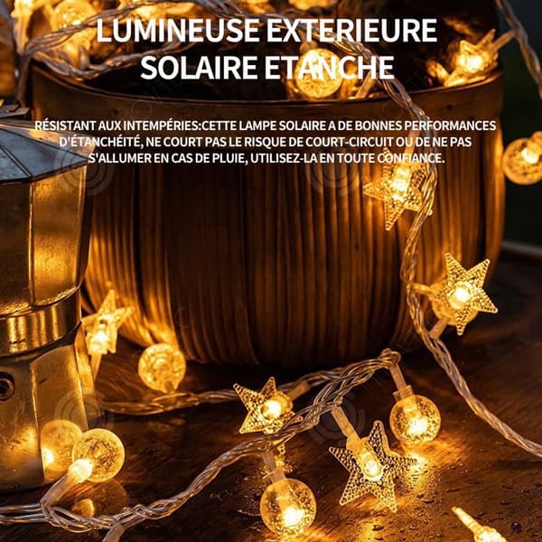 INN Ljus girland 7m 50 LED Led band solgarland ljus solar ljus krans vattentäta ljusa batterier
