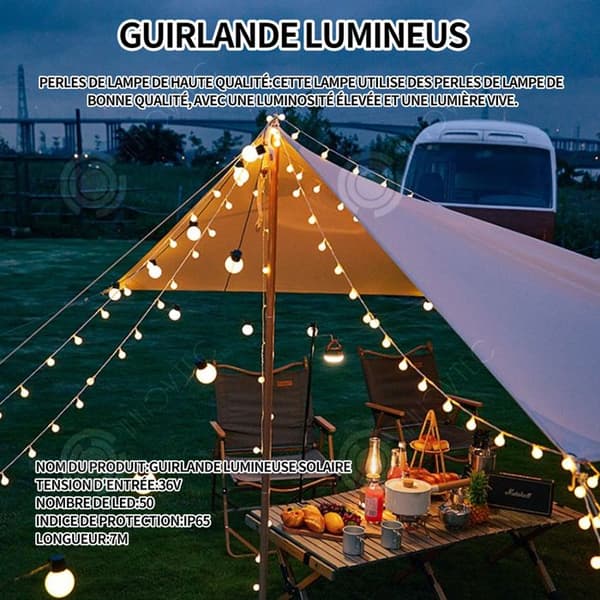 INN Ljus girland 7m 50 LED Led band solgarland ljus solar ljus krans vattentäta ljusa batterier