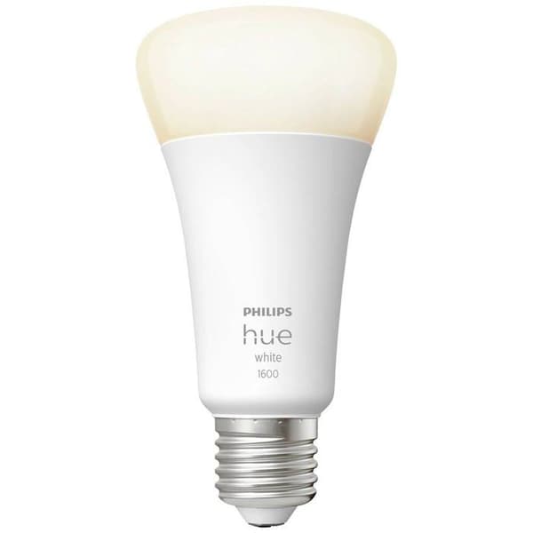 Philips Hue White, ansluten LED-lampa E27 100W, 1600 lumen, Bluetooth-kompatibel, fungerar med Alexa, Google, Homekit
