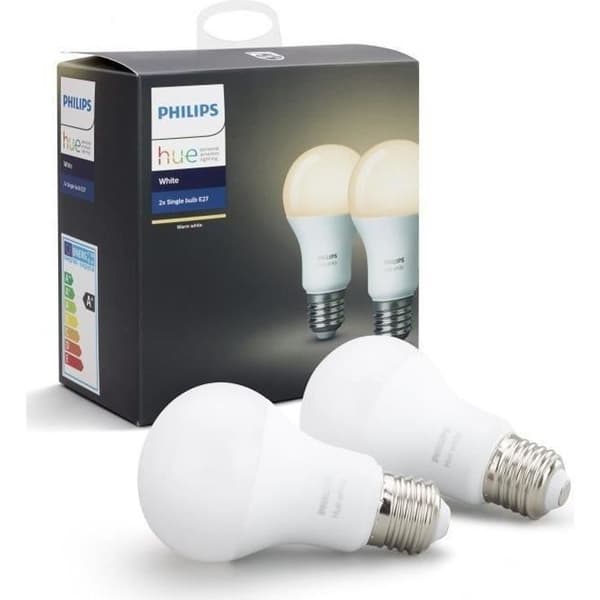 PHILIPS HUE Pack med 2 anslutna lampor Vit E27