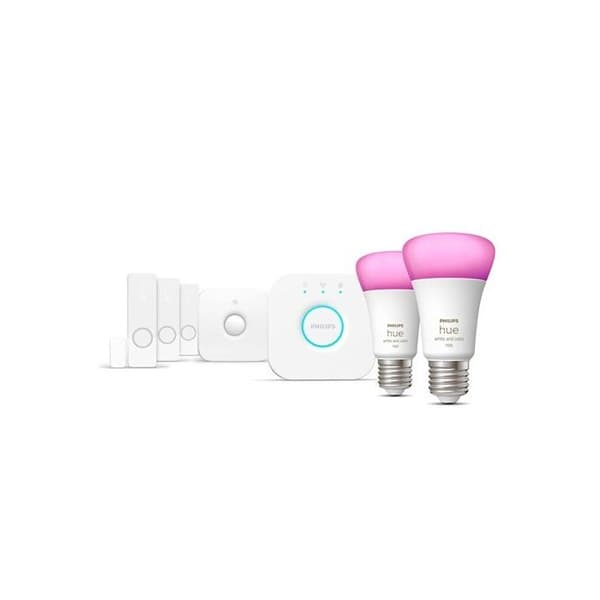 Anslutna glödlampor - PHILIPS HUE - E27 - Startkit - 2 glödlampor - Kontakt sensorer