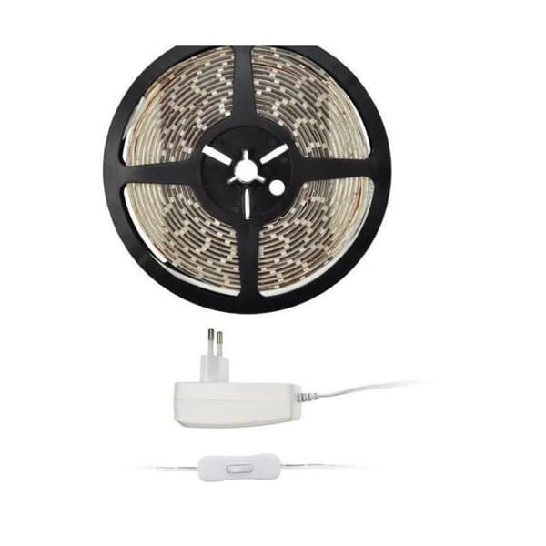 Solight LED Ljuslist Med Tester, 5m, 12v Adapter, 4.8 W / M, Ip65, Kallvit, Solight, Belysningslösning