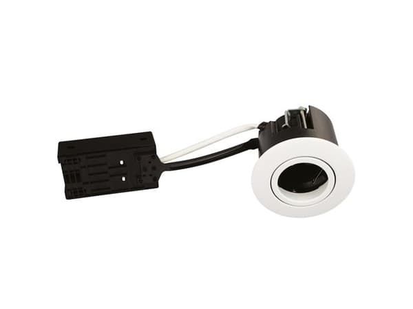 Luna Quick install 230V GU10 IP44 Blank Hvid Rund