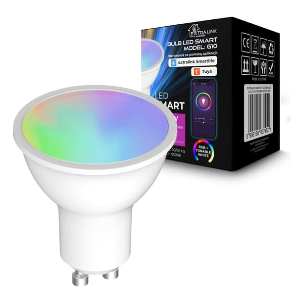 Extralink Smart Life LED-lamppu GU10 G10 - RGB - WiFi - 2700-6500K - 5W - 5W