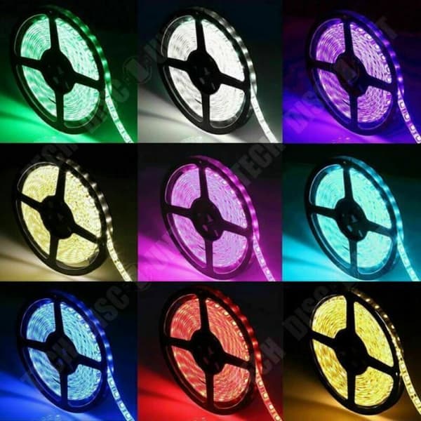 TD® LED Ribbon 5m Intelligent Light Strip 5050 Multicolor Fjärrkontroll byte Synkronisera Rytm Musik Led Ribbon Bröllop F
