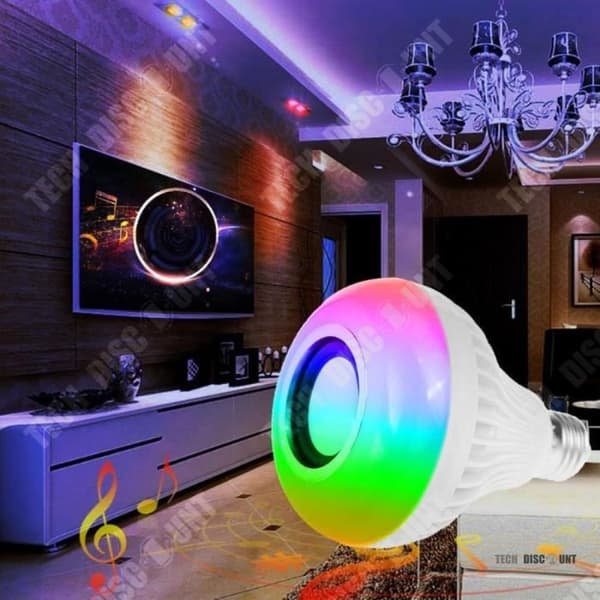 TD® Light Bulb Speaker E27 Bluetooth Smart Connected Colorful LED Control Hembelysning Färgskiftande lampa
