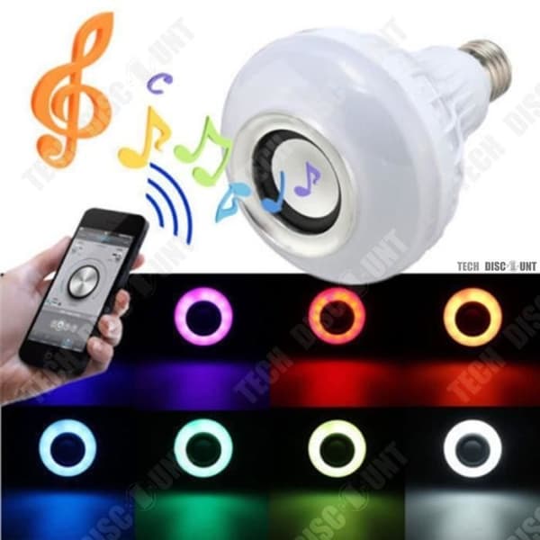 TD® Light Bulb Speaker E27 Bluetooth Smart Connected Colorful LED Control Hembelysning Färgskiftande lampa