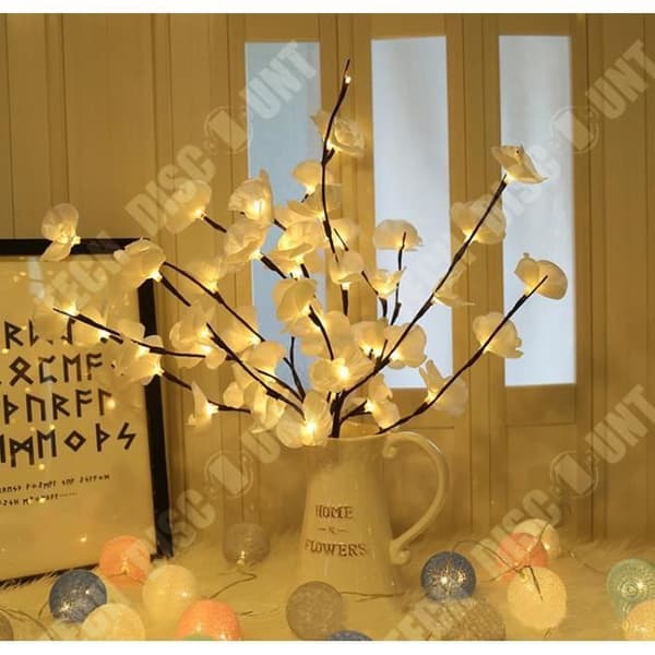 TD® Led string light Simulering fjäril orkidé gren lampa hem sovrum semester dekoration - Modell: WHITE - MILEDCB0