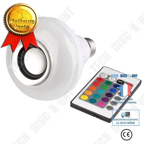 TD® Smart Bulb LED-fjärrkontroll Bluetooth Music Control Högtalare RGB Nattljus Lampa färgar kraft