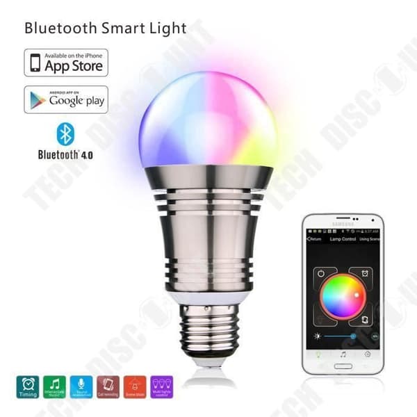 TD® Multi Bluetooth Bulb APP Kontroll/Musikljus kompatibel Flera färger