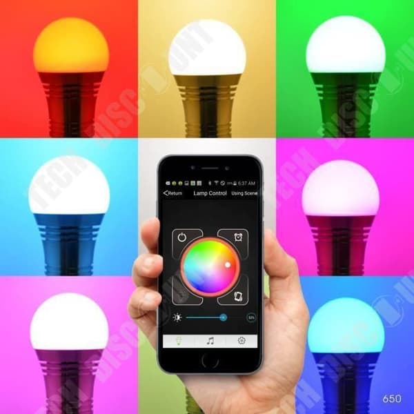 TD® Multi Bluetooth Bulb APP Kontroll/Musikljus kompatibel Flera färger