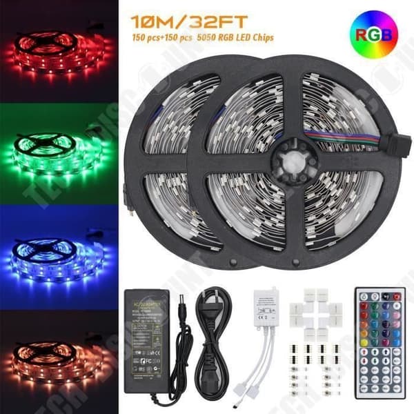TD® 300 RGB 5050 SMD LED Strip Light - Med fjärrkontroll LED Light Roll för inomhusbelysning