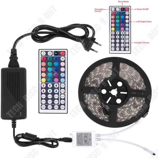 TD® LED Strip Light Girlander Flexibel Flerfärgad Dekoration Jul Födelsedag Halloween Sträng Trädgårdsceremoni Bröllop 60 LE