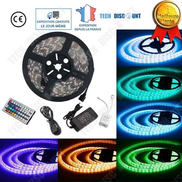 TD® LED Strip Light Girlander Flexibel Flerfärgad Dekoration Jul Födelsedag Halloween Sträng Trädgårdsceremoni Bröllop 60 LE