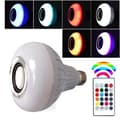 Miniatyrbild 3 av 4: 12W E27 LED RGB trådlös Bluetooth-högtalare Glödlampa Music Play Lampa + Fjärrkontroll XFM70519624_1904 Vit