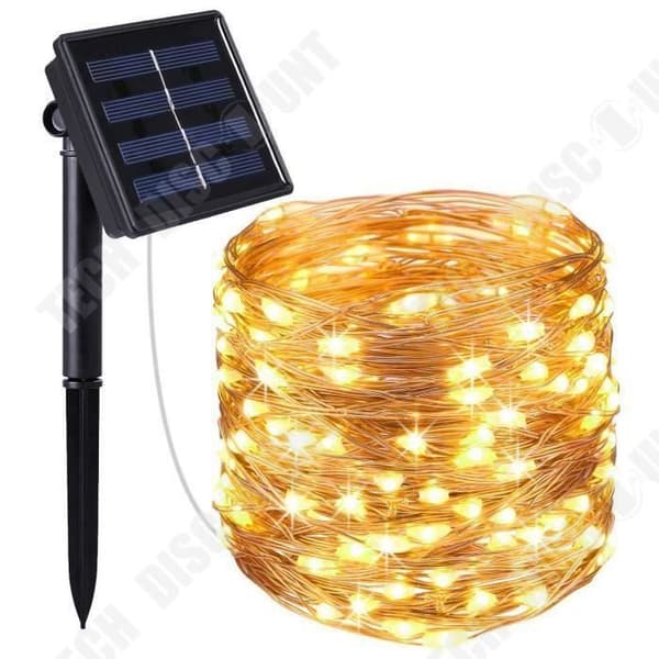 TD® LED String Lights 5-10-20-30-40-50M Solar String Lights Copper Wire Fairy Lights - Modell: Lila 5M 50LED