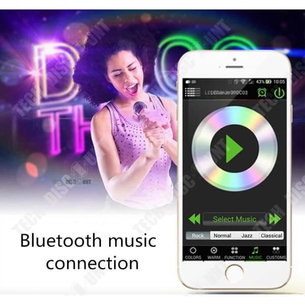 TD® E27 Bluetooth-lampa för att skruva in RGB-färg APP-kontroll