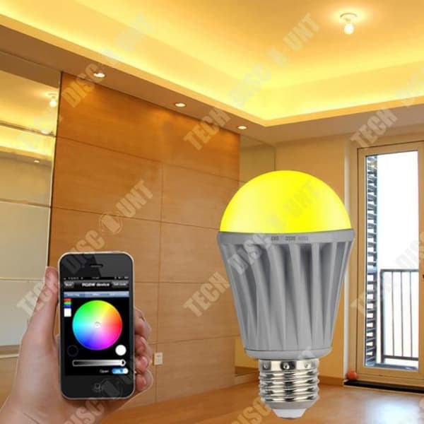TD® E27 Bluetooth-lampa för att skruva in RGB-färg APP-kontroll