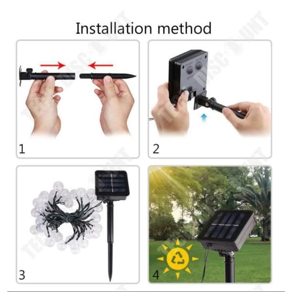 TD® 1 st Solar Fairy Lights, varma LED Fairy Lights String av lampor dekoration med, café, trädgård, varmvit