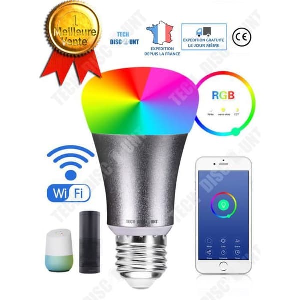 TD® Bulb Bluetooth-högtalare smart ansluten färgstark LED-kontroll hembelysning färgskiftande stämningslampa