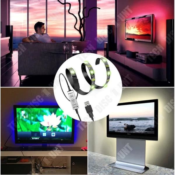 TD® Romantic Light Ribbon 5 meter 150 SMD 5050 RGB LED Strip Strip + 44-knapps infraröd fjärrkontroll + 5A 12V strömförsörjning