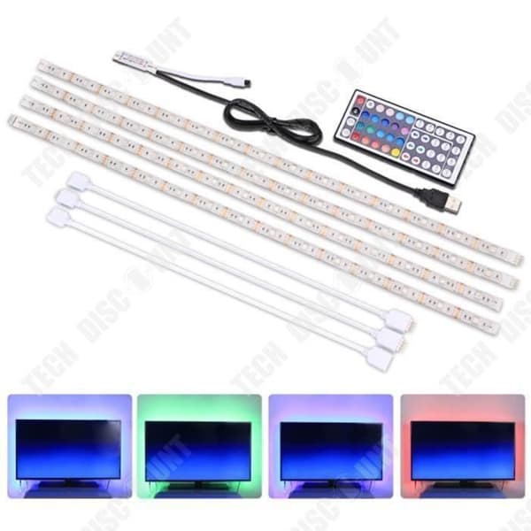 TD® Romantic Light Ribbon 5 meter 150 SMD 5050 RGB LED Strip Strip + 44-knapps infraröd fjärrkontroll + 5A 12V strömförsörjning