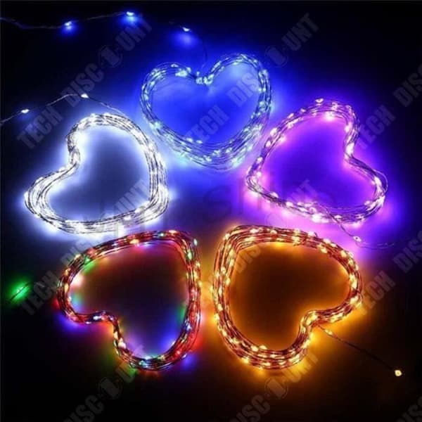 TD® 10M LED String Lights Solar String Lights Leather Wire Garland - Modell: 10 meter 100 Lights Warm White