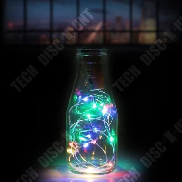 TD® LED String Lights Batteridriven flasklock Vattentät belysning med 15 lysdioder x1,4M för gör-det-själv-bröllopsfest, flerfärgad