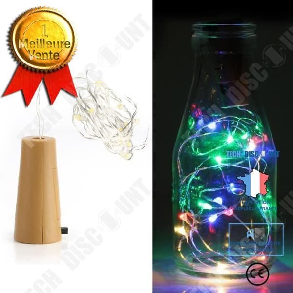 TD® LED String Lights Batteridriven flasklock Vattentät belysning med 15 lysdioder x1,4M för gör-det-själv-bröllopsfest, flerfärgad