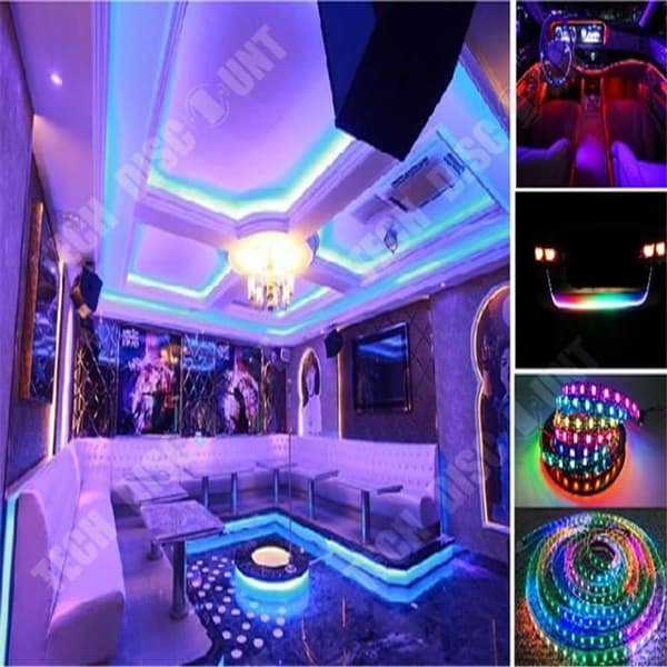 TD® 10M 5050 SMD RGB LED 2X5M 600LEDs strip IR-fjärrkontroll med 44 tangenter