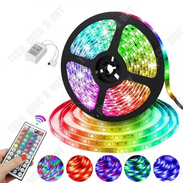 TD® Smart LED Strip 5050 Flerfärgad fjärrkontroll Synchronized Change Rhythm Music 5m LED Ribbon Bröllopsfest