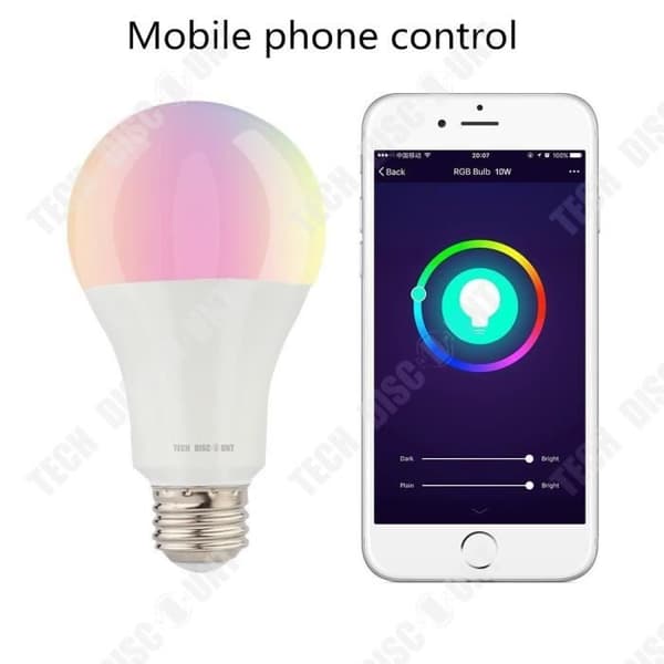 TD® LED-lampa WiFi-anslutning Smart kontroll Justerbar