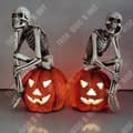 Miniatyrbild 3 av 4: TD® Halloween pumpa skalle lykta ljus bar dekoration scen layout rekvisita spöke festival ornament