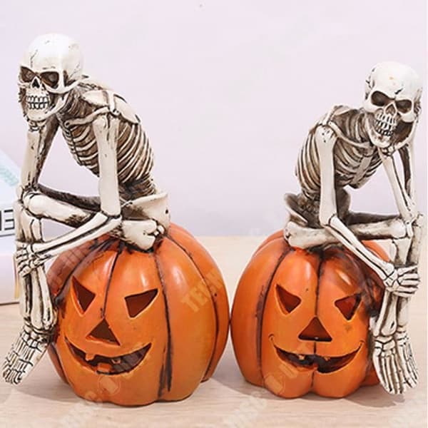 TD® Halloween pumpa skalle lykta ljus bar dekoration scen layout rekvisita spöke festival ornament