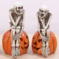 Miniatyrbild 2 av 4: TD® Halloween pumpa skalle lykta ljus bar dekoration scen layout rekvisita spöke festival ornament