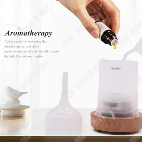 TD® Glas Aromaterapi Maskin Befuktning Färgglad Ljus LED Ljusgradient Färg Aromaterapi Luftfuktare