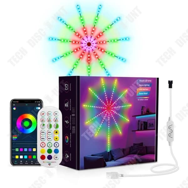 TD® Neon Lights med 156 lampor, Timer Switch, Support APP Control, Music Mode, Home Decoration