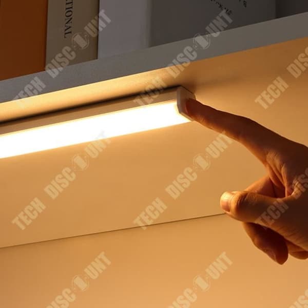 TD® Magnetic Light Bar 21CM Set med 2 Trådlös Magnetic Suction 1 Knapp Dimmer Vägglampa