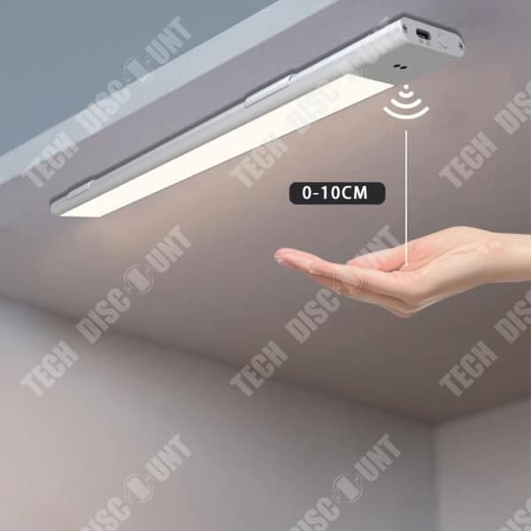 TD® Lång ljusslang med sensor 30cm Paket med 3 Trådlös design Manuell skanning sensor Väggmonterad ljusstång