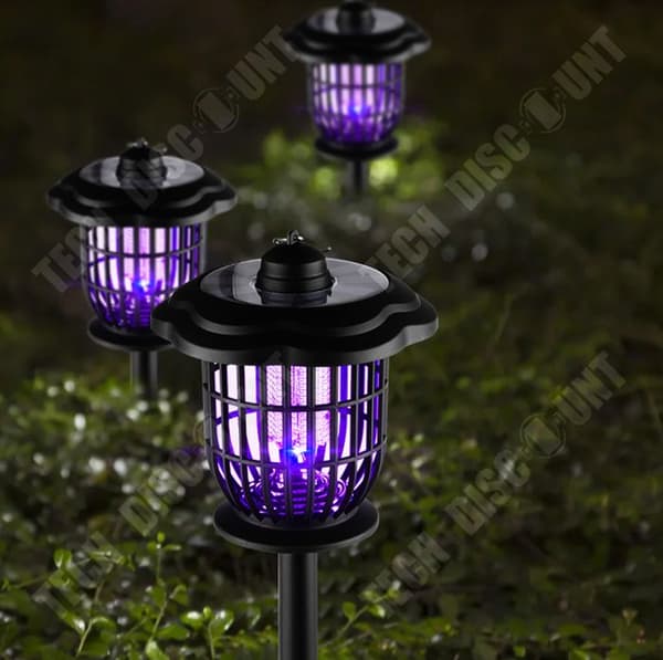 TD® Solar Electric Mosquito Killer Lamp Utomhusbelysning Hushålls Mosquito Killer Lamp LED-ljus för trädgårdsgräsmatta