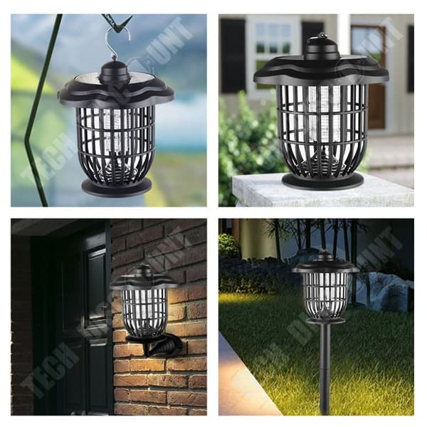 TD® Solar Electric Mosquito Killer Lamp Utomhusbelysning Hushålls Mosquito Killer Lamp LED-ljus för trädgårdsgräsmatta